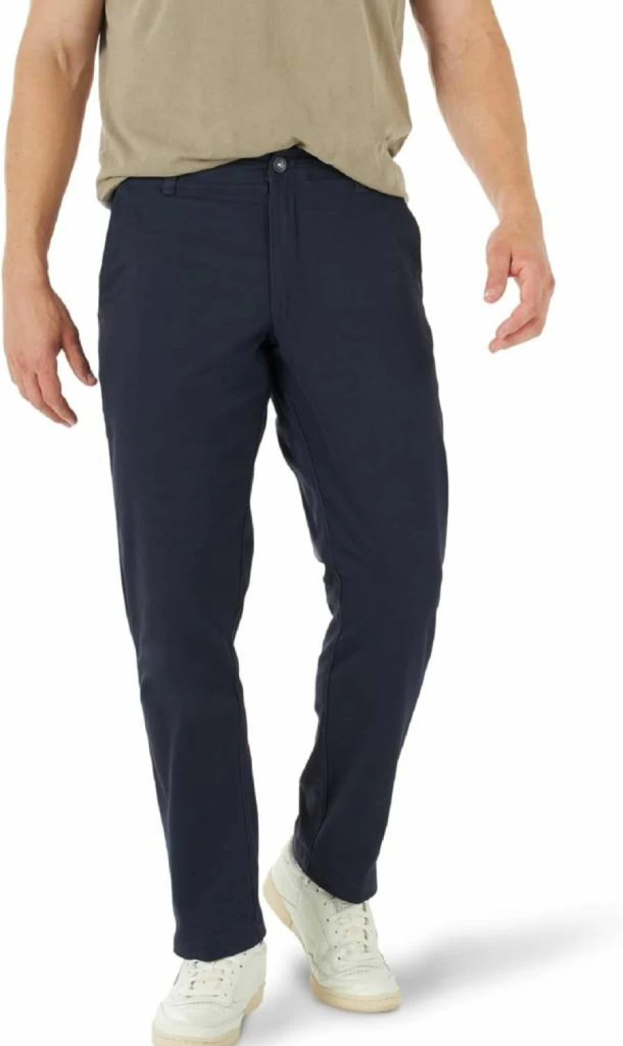 Lee Men's Relaxed Fit Tapered Pants with Flat Front - Extreme Motion Comfort