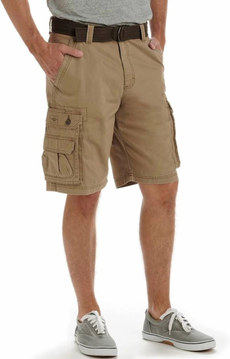 Lee Men's Big & Tall Wyoming Cargo Shorts with Belt, Durable & Comfortable Casual Wear